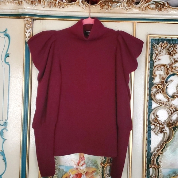 NWOT burgundy turtleneck xxs - Picture 1 of 2